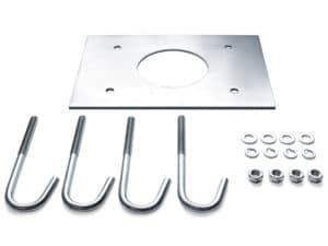 PIASTRA DI FONDAZIONE CON TIRAFONDI PER BARRIERE