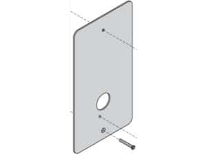 PLACCA IN ALLUMINIO PER FISSAGGIO PULSANTIERA FILO PARETE SU
