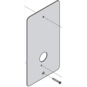 PLACCA IN ALLUMINIO PER FISSAGGIO PULSANTIERA FILO PARETE SU