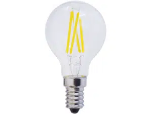 LAMPADINA LED A SFERA A FILAMENTO E14 LUCE CALDA 4W 220V