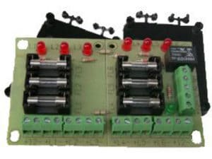 SCHEDA DISTRIBUZIONE ALIMENTAZIONI 6 FUSIBILI