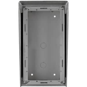 SCATOLA DA PARETE IN ACCIAIO INOX PER PULSANTIERA A 2 MODULI