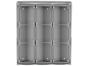 SCATOLA DA PARETE IN ALLUMINIO CON VISIERA PER PULSANTIERA