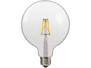 LAMPADINA LED A GLOBO A FILAMENTO E27 LUCE CALDA 4W 220V