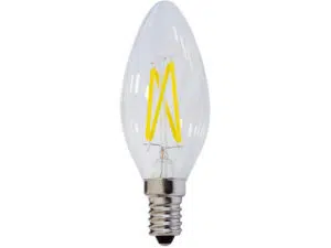 LAMPADINA LED A OLIVA A FILAMENTO E14 LUCE CALDA 4W 220V