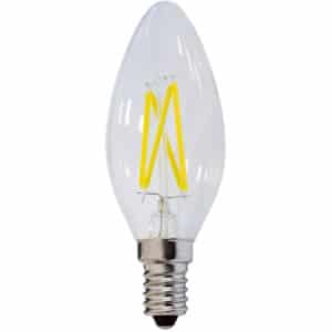 LAMPADINA LED A OLIVA A FILAMENTO E14 LUCE FREDDA 4W 220V