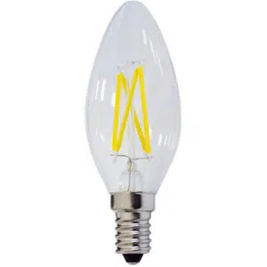 LAMPADINA LED A OLIVA A FILAMENTO E14 LUCE CALDA 4W 220V