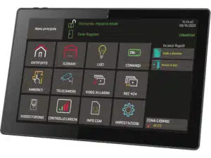 monitor di comando touch screen per gestione